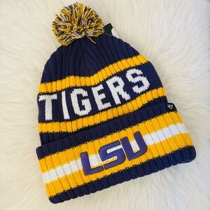 LSU Tigers Pom Beanie - NEW WITH TAGS